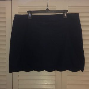 Navy Scalloped Skort